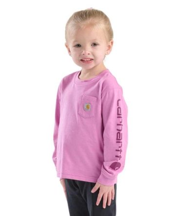 Girls' Long Sleeve Core Logo T-Shirt (Toddler/Child/Youth)