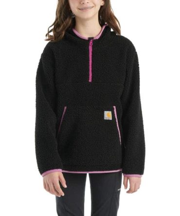 Girls' Long-Sleeve Fleece Hooded Half-Zip Sweatshirt (Toddler/Child/Youth)
