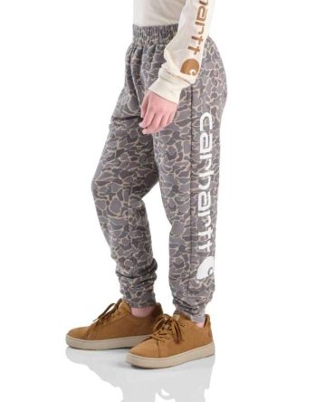 Boys' Elastic Waistband Fleece Camo Logo Sweatpants (Child/Youth)