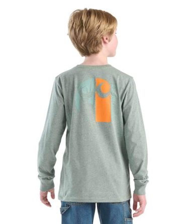Boys' Long Sleeve Deer "C" Pocket T-Shirt (Child/Youth)