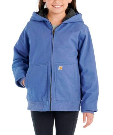 Girls' Long Sleeve Active Jac Flannel Sherpa Lined (Child/Youth)