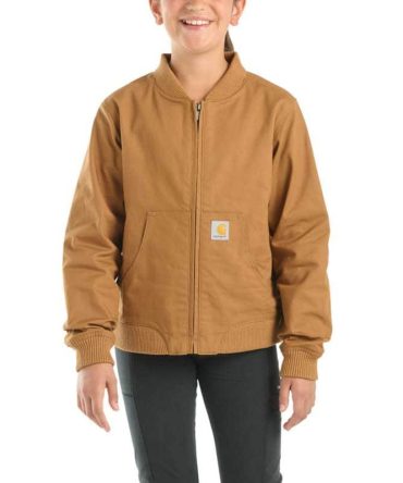 Girls' Long-Sleeve Rugged Flex® Canvas Jacket (Child/Youth)