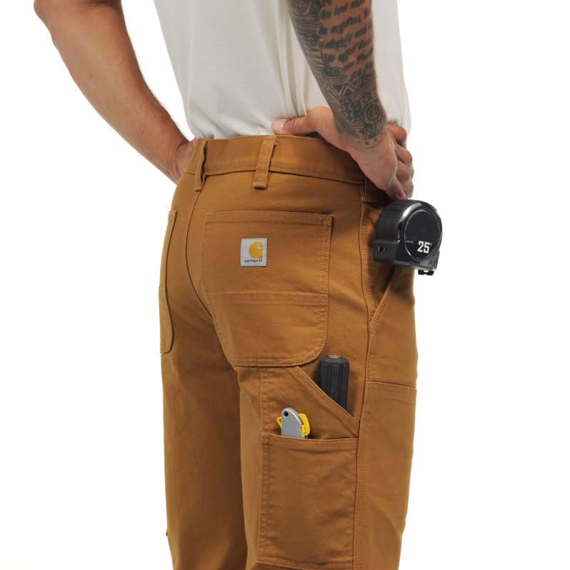 Relaxed Straight Rugged Flex® Duck Double-Front Dungaree Work Pants - Image 4