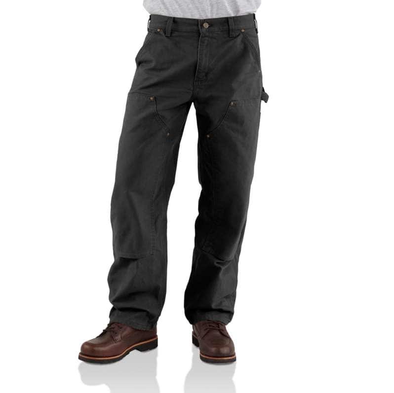 Loose Straight Washed Duck Double-Front Dungaree Work Pants