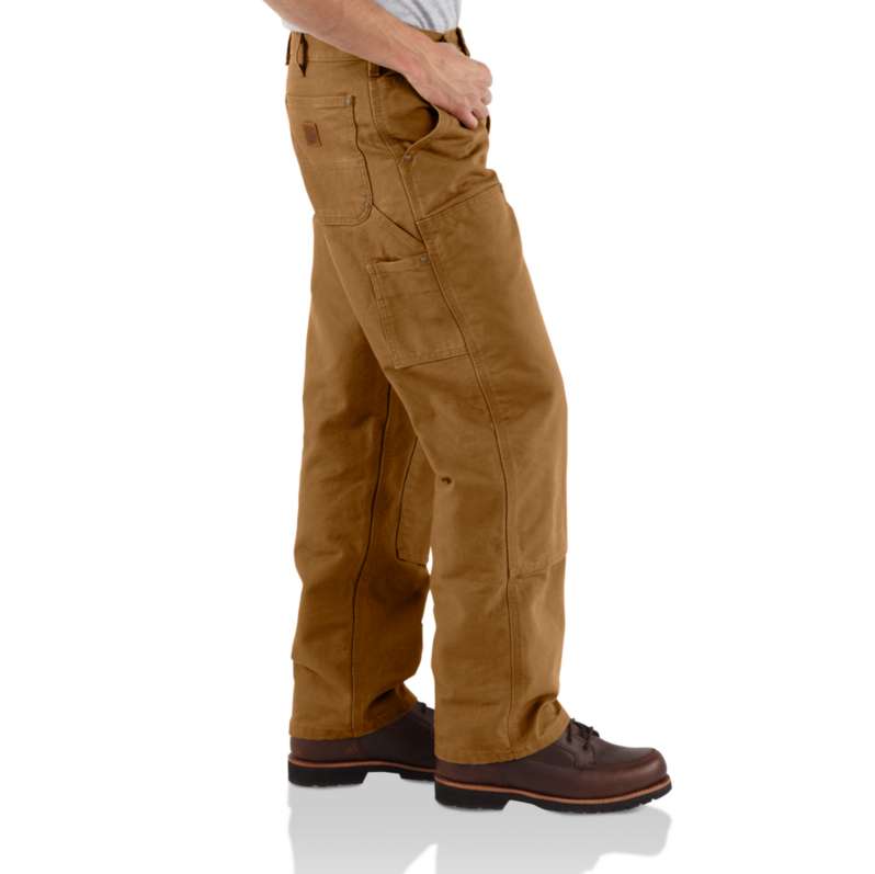 Loose Straight Washed Duck Double-Front Dungaree Work Pants - Image 3