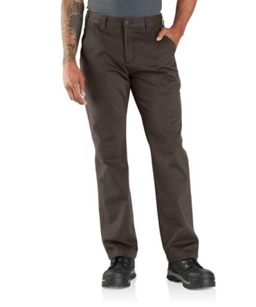 Relaxed Straight Twill Dungaree Work Pants