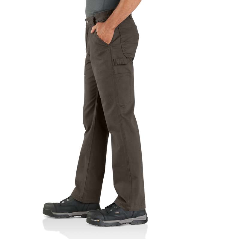 Relaxed Straight Twill Dungaree Work Pants - Image 3