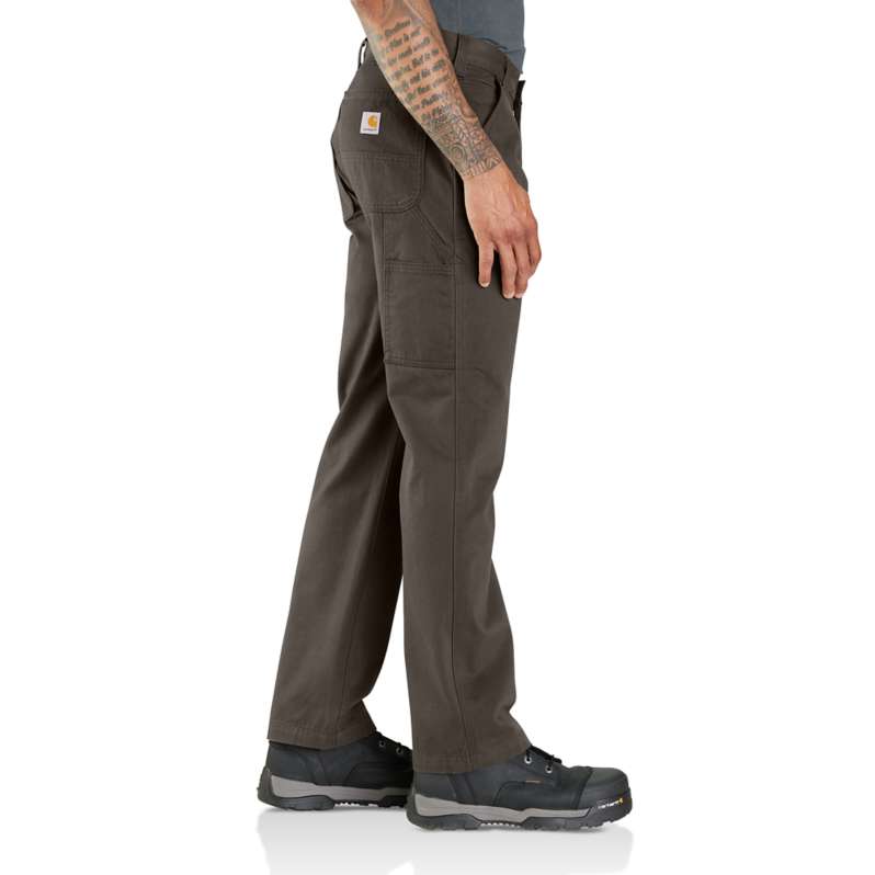Relaxed Straight Twill Dungaree Work Pants - Image 4