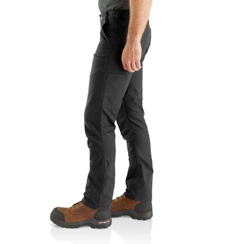 Slim Tapered Rugged Flex™ Duck Double-Front Dungaree - Image 4