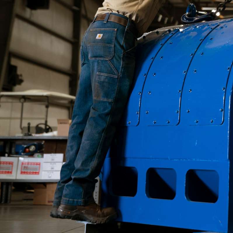 Relaxed Straight Rugged Flex™ Denim Dungaree - Image 5