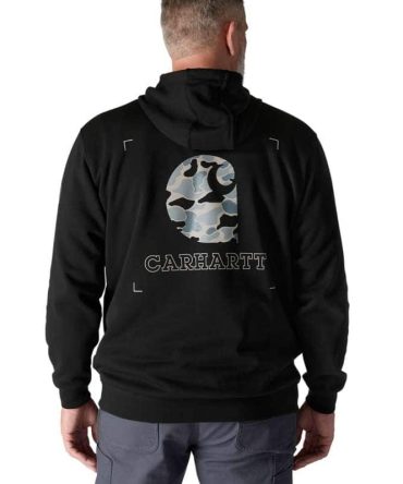 Loose Fit Midweight Camo Graphic Sweatshirt