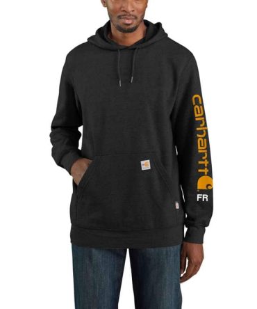 Flame-Resistant Carhartt Force® Loose Fit Midweight Hooded Logo Graphic Hoodie