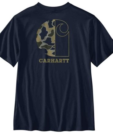 Relaxed Fit Lightweight Short-Sleeve Pocket Camo Graphic T-Shirt