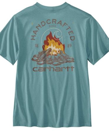 Relaxed Fit Lightweight Short-Sleeve Pocket Fire Graphic T-Shirt