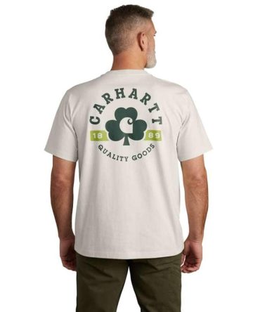 Relaxed Fit Heavyweight Short-Sleeve Pocket Shamrock Graphic T-Shirt