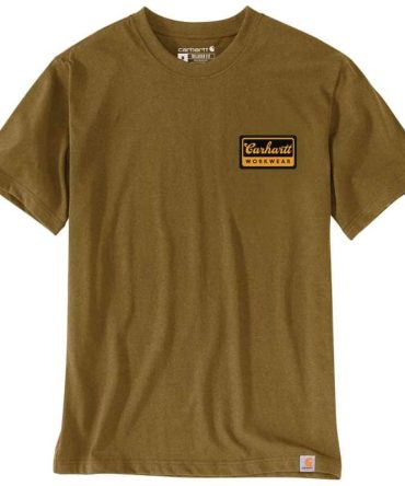 Relaxed Fit Lightweight Short-Sleeve Script Patch T-Shirt