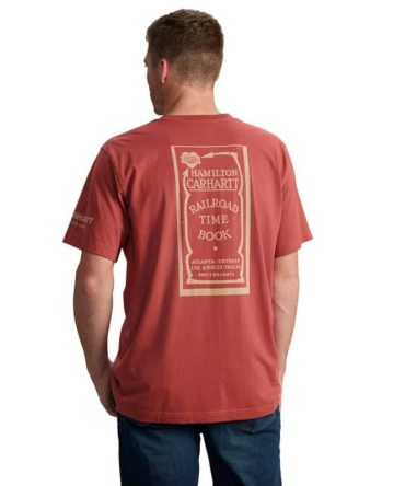 Relaxed Fit Lightweight Short-Sleeve Pocket Railroad Graphic T-Shirt