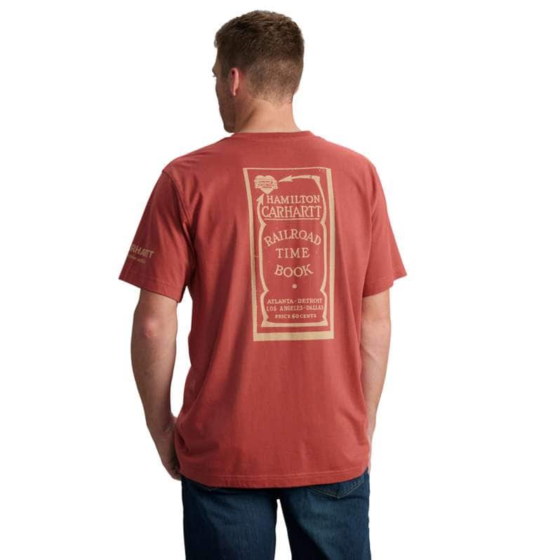 Relaxed Fit Lightweight Short-Sleeve Pocket Railroad Graphic T-Shirt