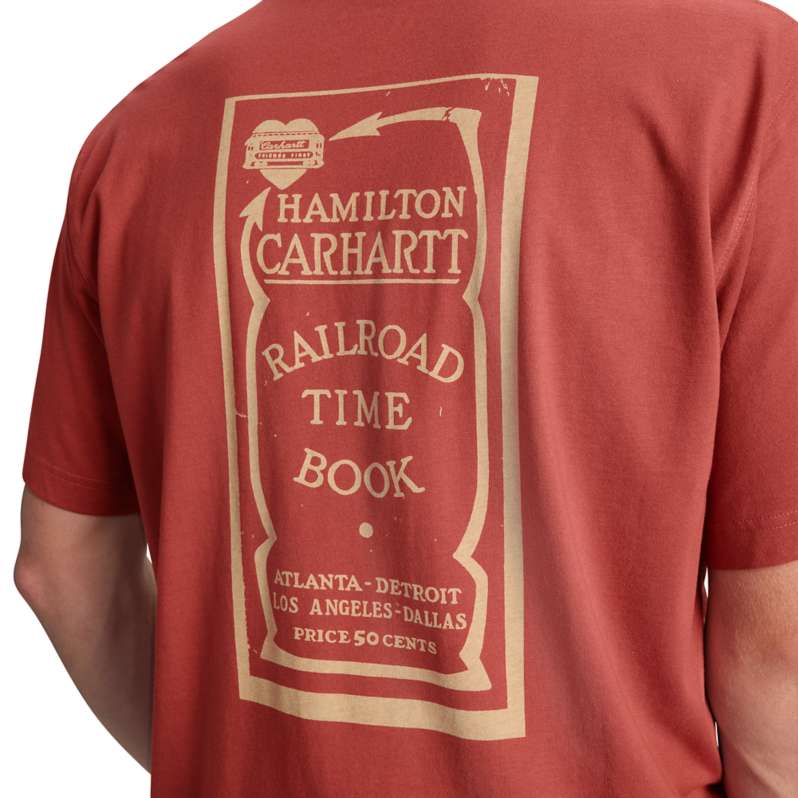 Relaxed Fit Lightweight Short-Sleeve Pocket Railroad Graphic T-Shirt - Image 3
