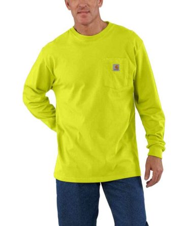 Loose Fit Heavyweight Long-Sleeve Pocket T-Shirt