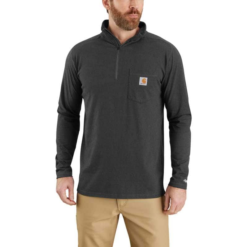 Carhartt Force® Relaxed Fit Midweight Long-Sleeve Quarter-Zip Mock-Neck T-Shirt