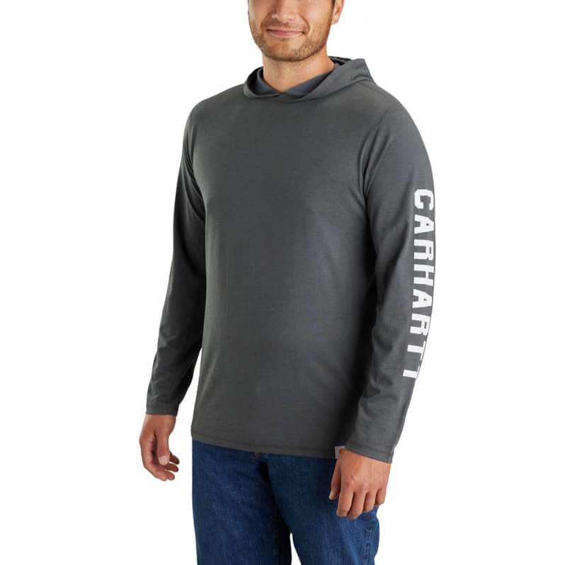 Carhartt Force® Relaxed Fit Long-Sleeve Logo Graphic Hooded T-Shirt