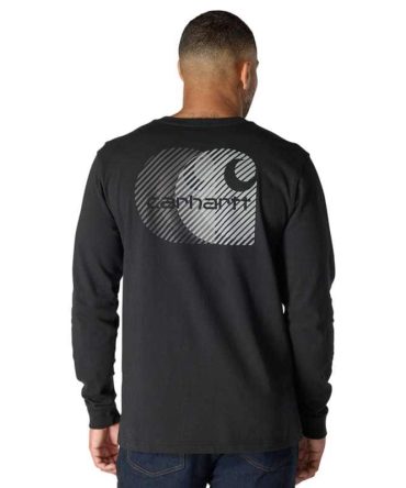 Relaxed Fit Heavyweight Long-Sleeve Pocket C Graphic T-Shirt