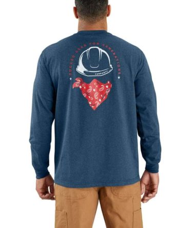 Flame-Resistant Force Loose Fit Lightweight Long-Sleeve Bandana Graphic T-Shirt