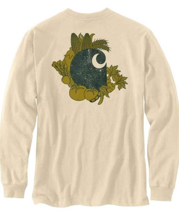 Relaxed Fit Lightweight Long-Sleeve Farm Graphic T-Shirt