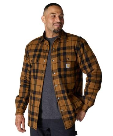 Relaxed Fit Flannel Sherpa-Lined Shirt Jac