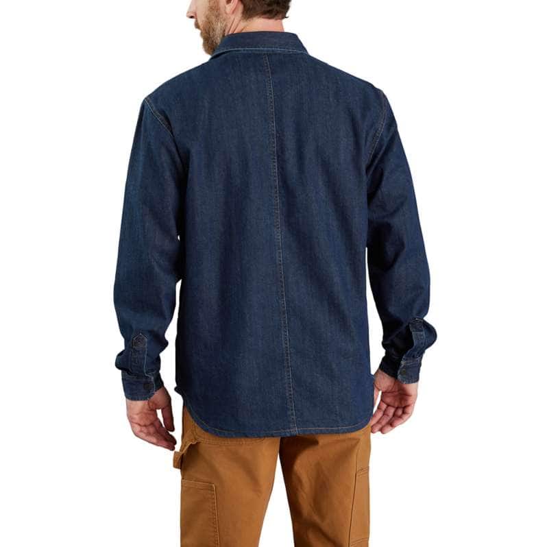 Relaxed Fit Denim Fleece Lined Snap-Front Shirt Jac - Image 2