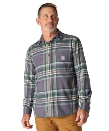 Rugged Flex™ Relaxed Fit Midweight Flannel Long-Sleeve Plaid Shirt