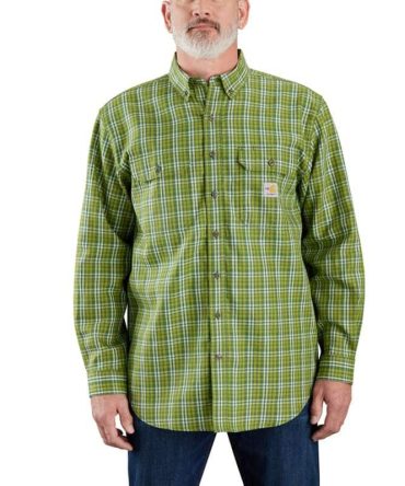 Flame Resistant Force Rugged Flex® Loose Fit Twill Long-Sleeve Plaid Shirt