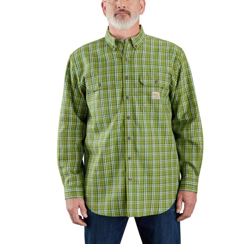 Flame Resistant Force Rugged Flex® Loose Fit Twill Long-Sleeve Plaid Shirt