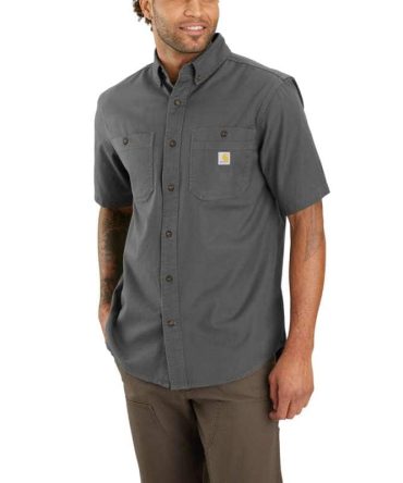 Rugged Flex® Relaxed Fit Midweight Canvas Short-Sleeve Shirt