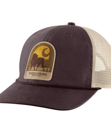 Canvas Mesh-Back Dog Patch Cap