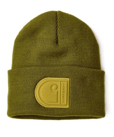Knit Cuffed C Patch Beanie