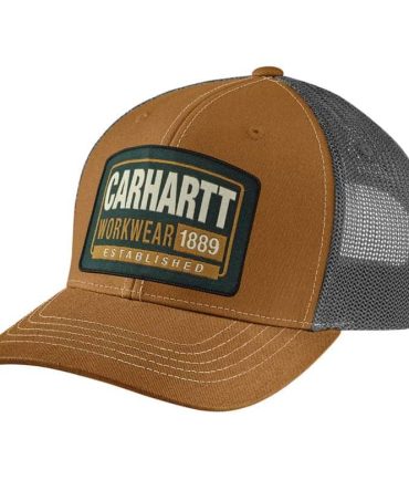 Canvas Mesh-Back Workwear Patch Cap