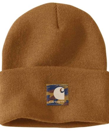 Knit Camo Patch Beanie